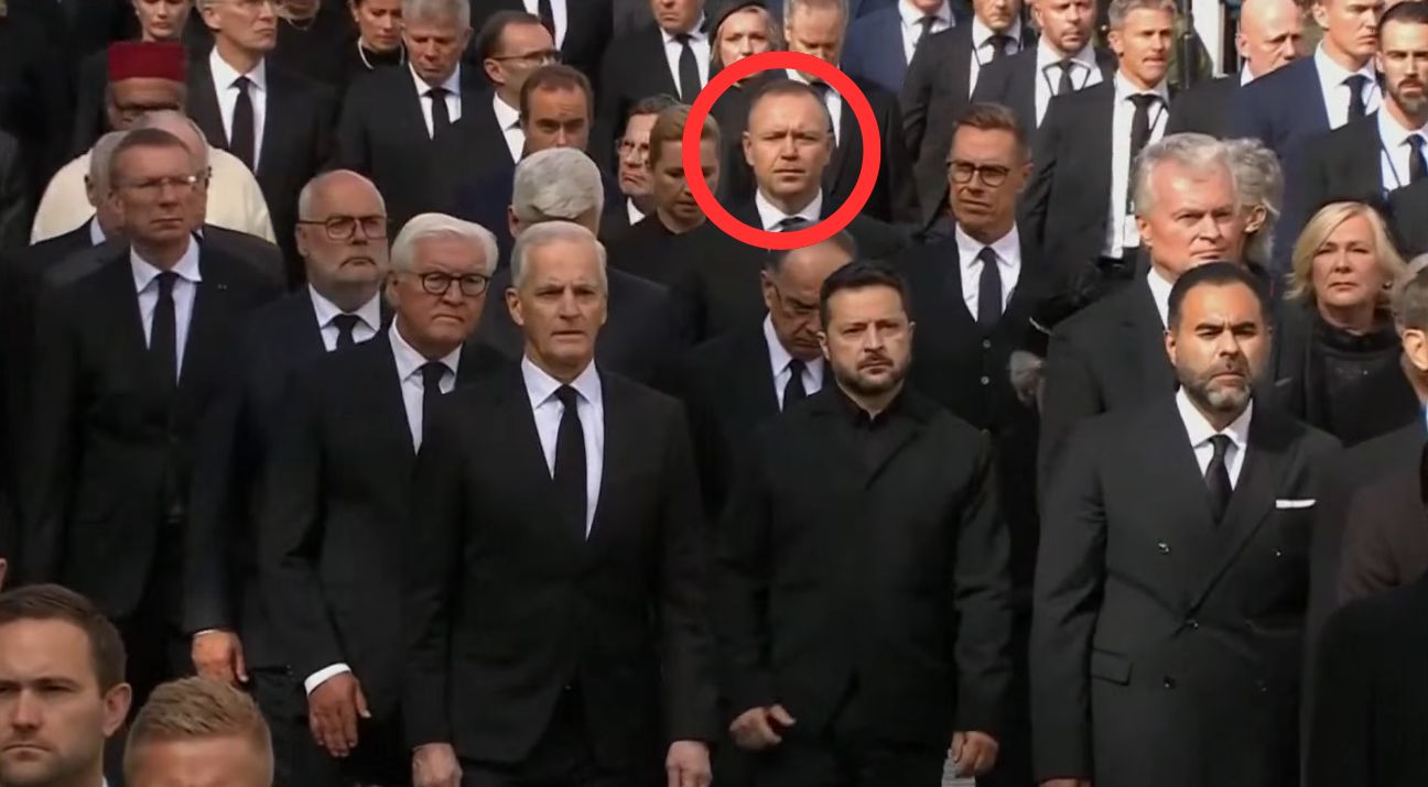 Karol Nawrocki na pogrzebie króla Haralda V