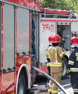 Pożar kamienicy w Łodzi. Mężczyzna wyskoczył z płonącego budynku