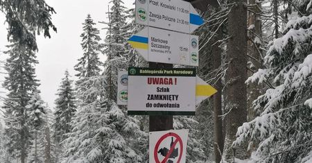 Beskidy. Góry w bieli, warunki na szlakach trudne
