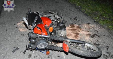 Wypadek motocyklisty na trasie Szyszków – Potok Górny. Jechał bez kasku