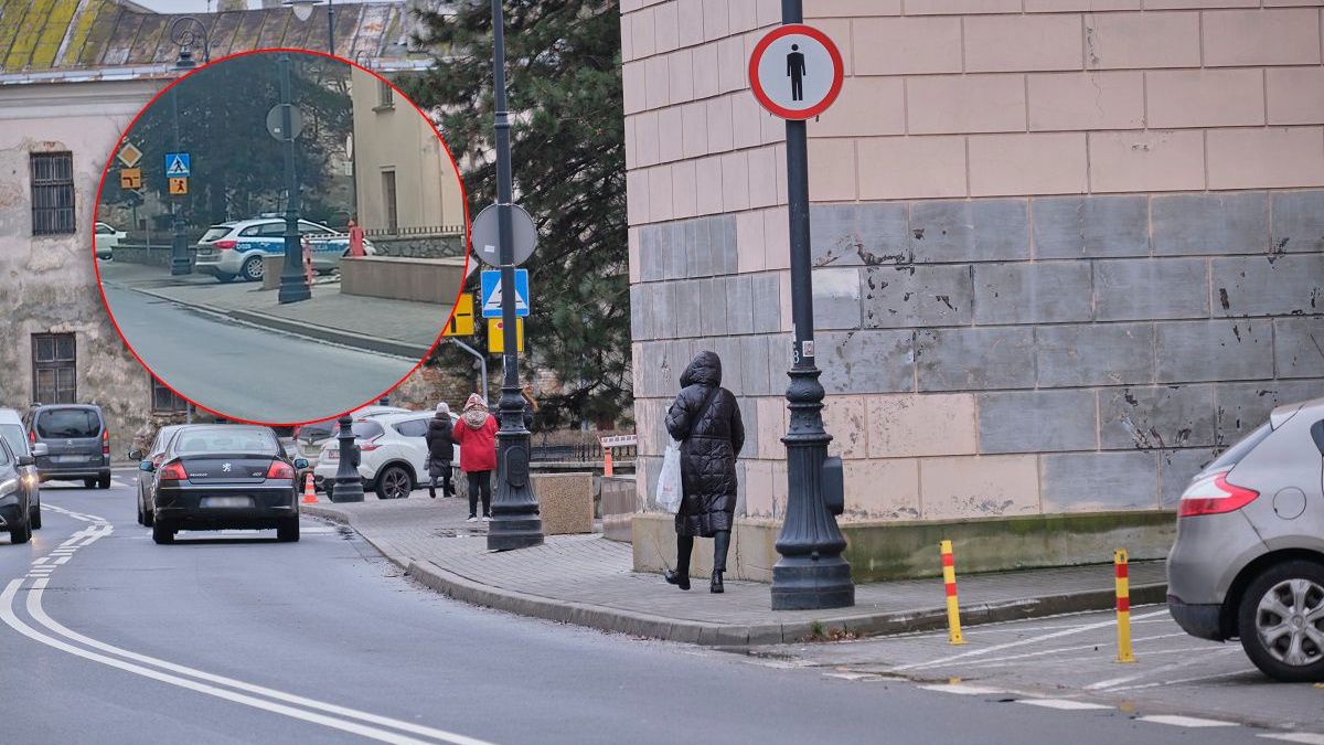 Sypią się mandaty dla pieszych ignorujących znak B-41 na chodniku przy ul. Radziwiłłowskiej