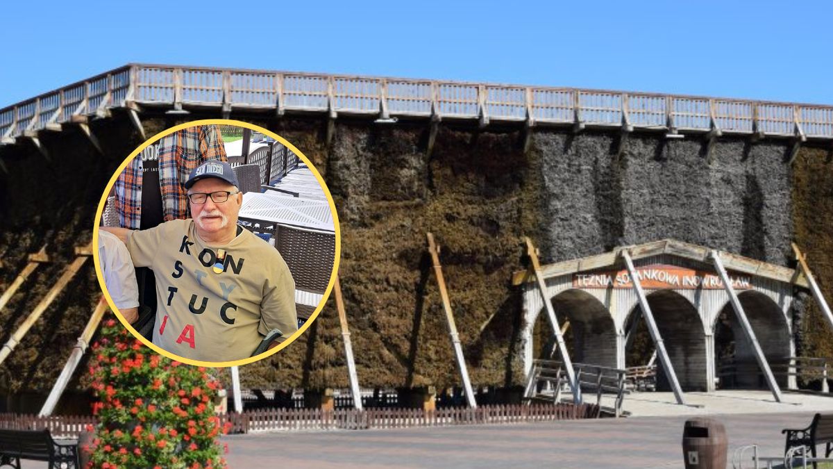 Lech Wałęsa wypoczywa w Inowrocławiu. Wybrał się do Parku Solankowego 