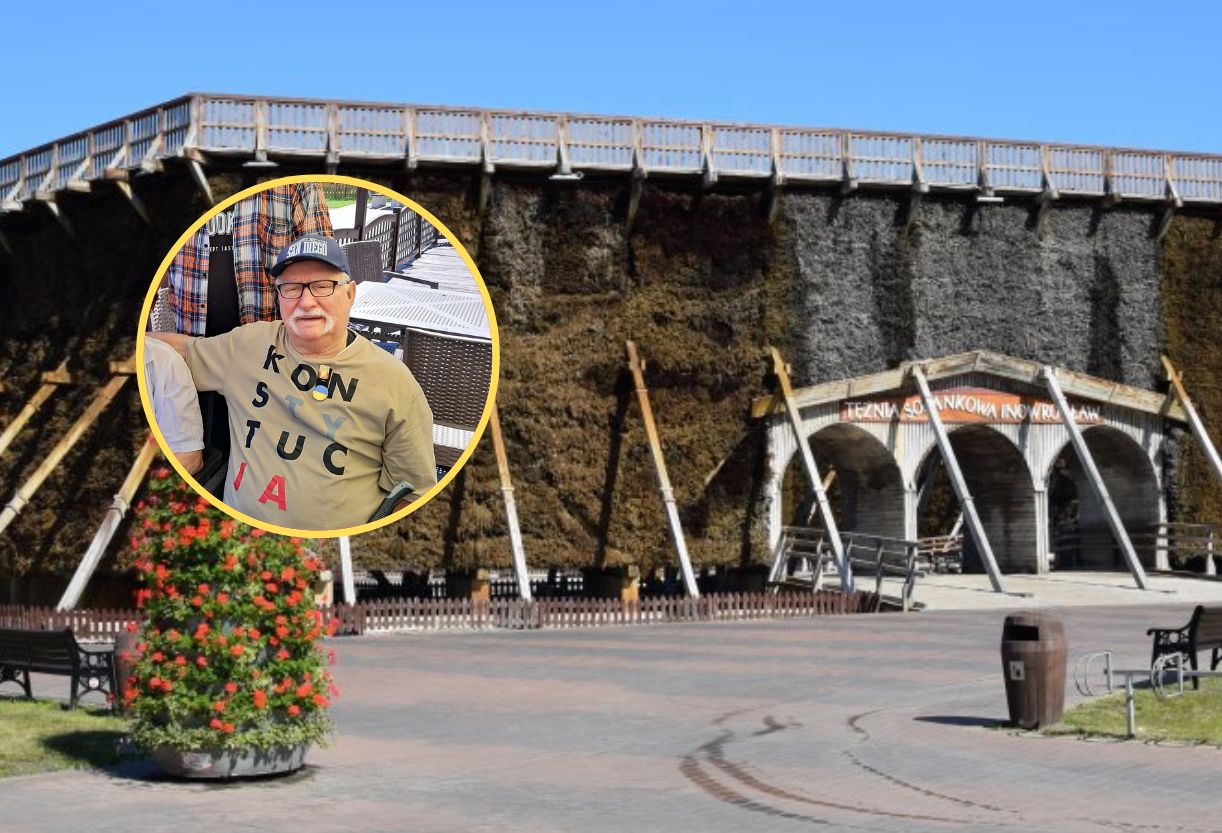Lech Wałęsa wypoczywa w Inowrocławiu. Wybrał się do Parku Solankowego 