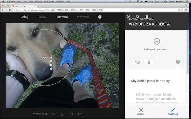 Google+ z wbudowanym Snapseedem 3