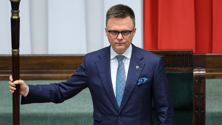 Szymon Ho�ownia
Warszawa, 05.02.2025. Marsza�ek Sejmu Szymon Ho�ownia na sali obrad Sejmu w Warszawie, 5 bm. Sejm, kt�ry rozpoczyna dwudniowe posiedzenie, zajmie si� m.in. rz�dowym projektem nowelizacji ustawy o podatku akcyzowym i ustawy o zdrowiu publicznym. (jm) PAP/Rafa� Guz
Rafa� Guz
X kadencja, 10, 10 10. X kadencja kadencji, 10., Dziesi�ta, kadencji, obrad, Obrady, plenarna, polityk polityka, Polityka, posiedzenie, Posiedzenie Sejmu, pos�owie, Sala plenarna posiedze� obrad, sala posiedze�, sejm, Sejm RP, sejmu