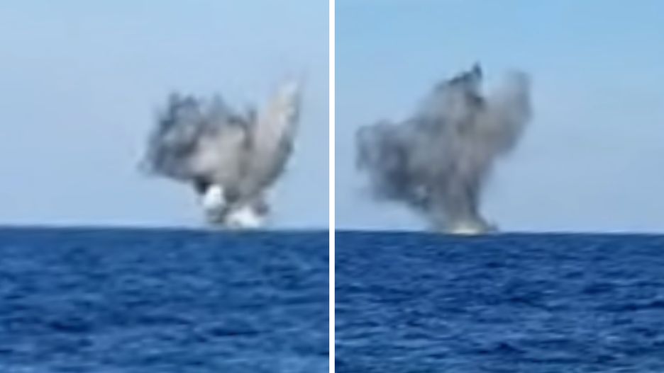 Nagranie neutralizacji drona