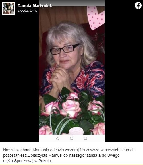 Danuta Martyniuk żegna mamę w poruszającym wpisie