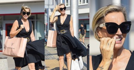 Odziana w LUKSUSOWE dodatki Paulina Smaszcz walczy z powiewającą na wietrze sukienką. Ikona mody?