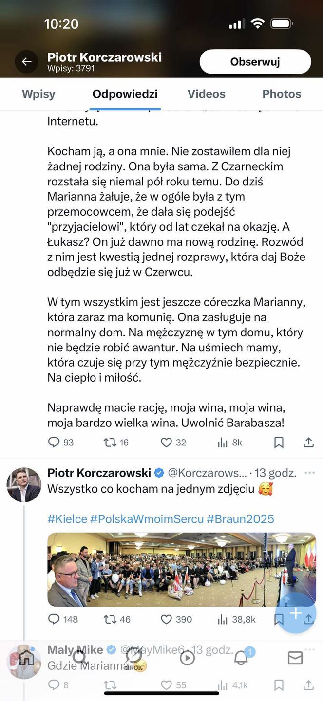 Piotr Korczakowski potwierdził związek z Marianną Schreiber 