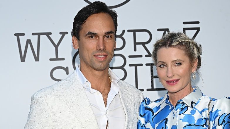 Andrzej Bachleda-Curuś z żoną na gali