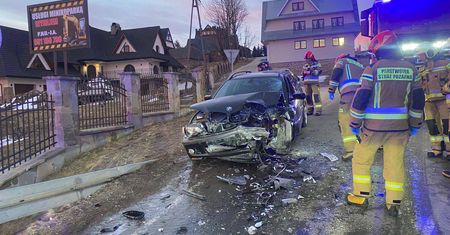 Dwie osoby poszkodowane w wypadku w Sierockiem