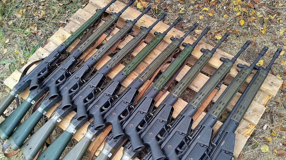 Karabiny HK G3 w rękach Ukraińców.