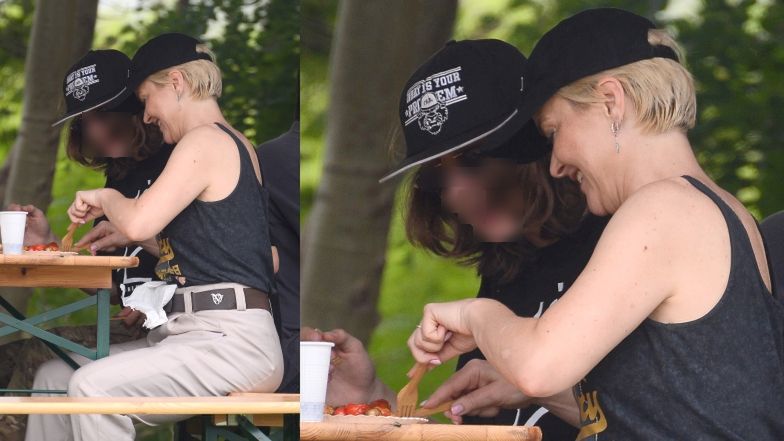 Monika Richardson z partnerem i pasierbem na gali VIP Cross