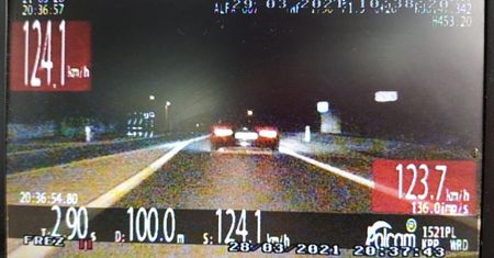 Prawie 1000 zł mandatu i 23 punkty karne w minutę. 26-letni pirat drogowy ukarany