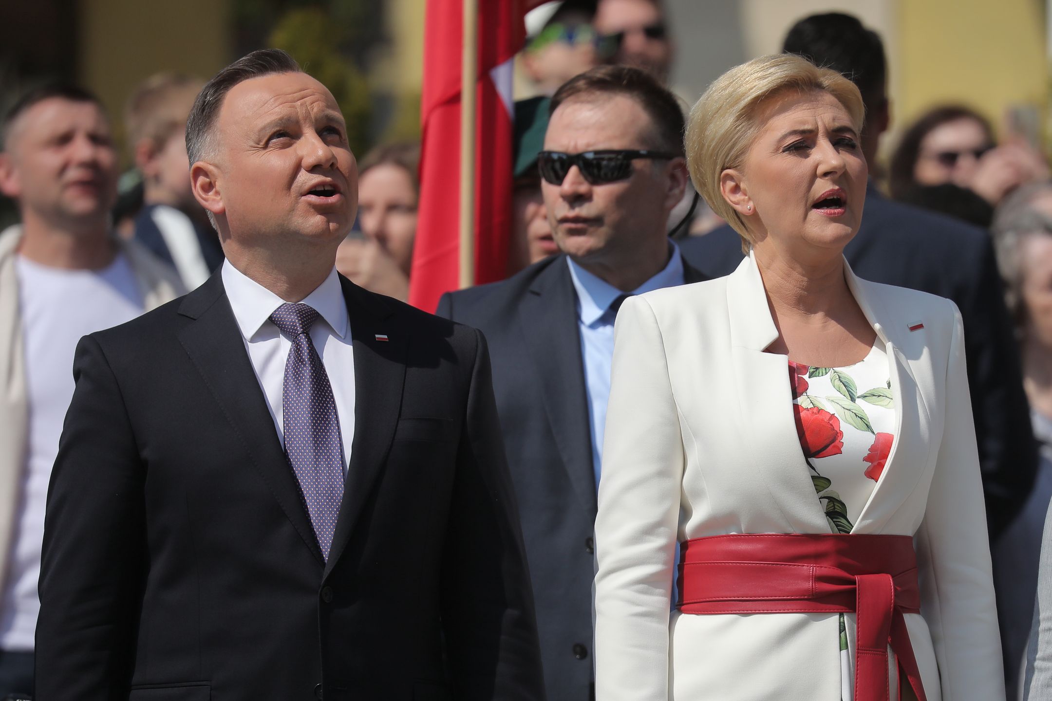 Andrzej i Agata Dudowie świętują Dzień Flagi 