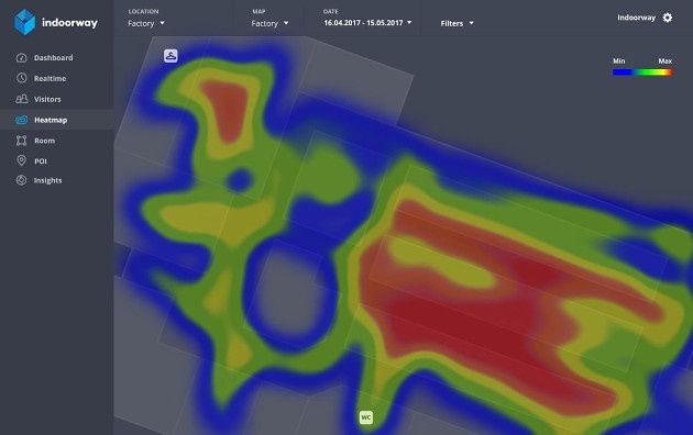 Indoorway heat map