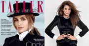 Wyretuszowana Cindy Crawford spogląda z nowej okładki