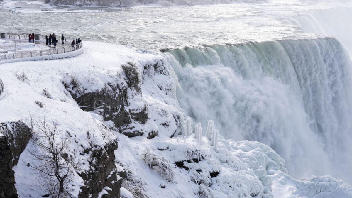 Wodospad Niagara częściowo zamarzł
