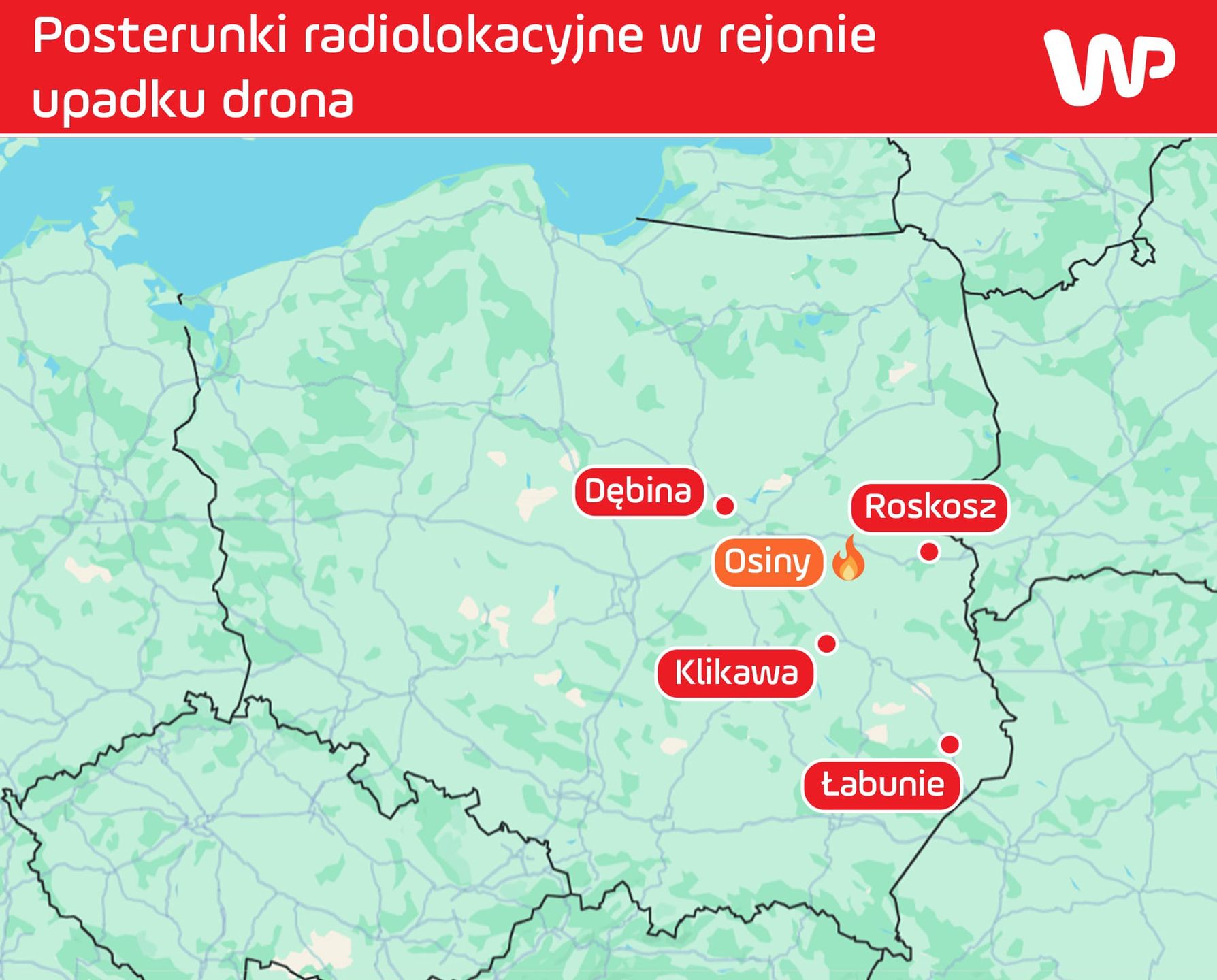 Posterunki radiolokacyjne w rejonie upadku drona