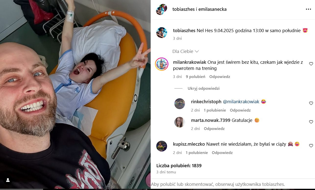 Emilia Sanecka została mamą