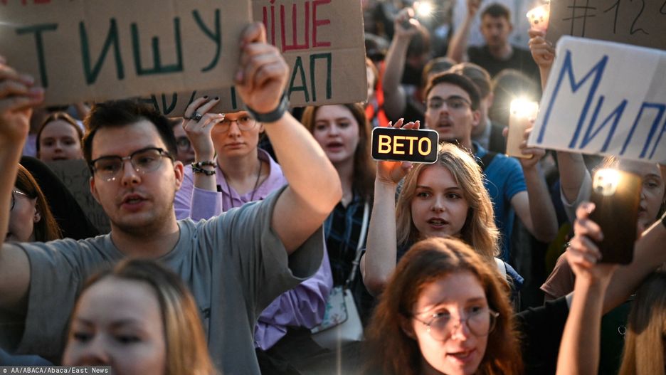 Protesty w Kijowie przeciwko ograniczeniu autonomii NABU