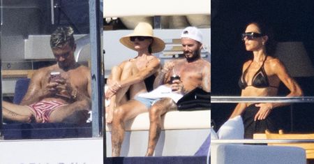 David i Victoria Beckhamowie leniuchują na luksusowym jachcie. Towarzyszył im ZNUDZONY Romeo... (ZDJĘCIA)