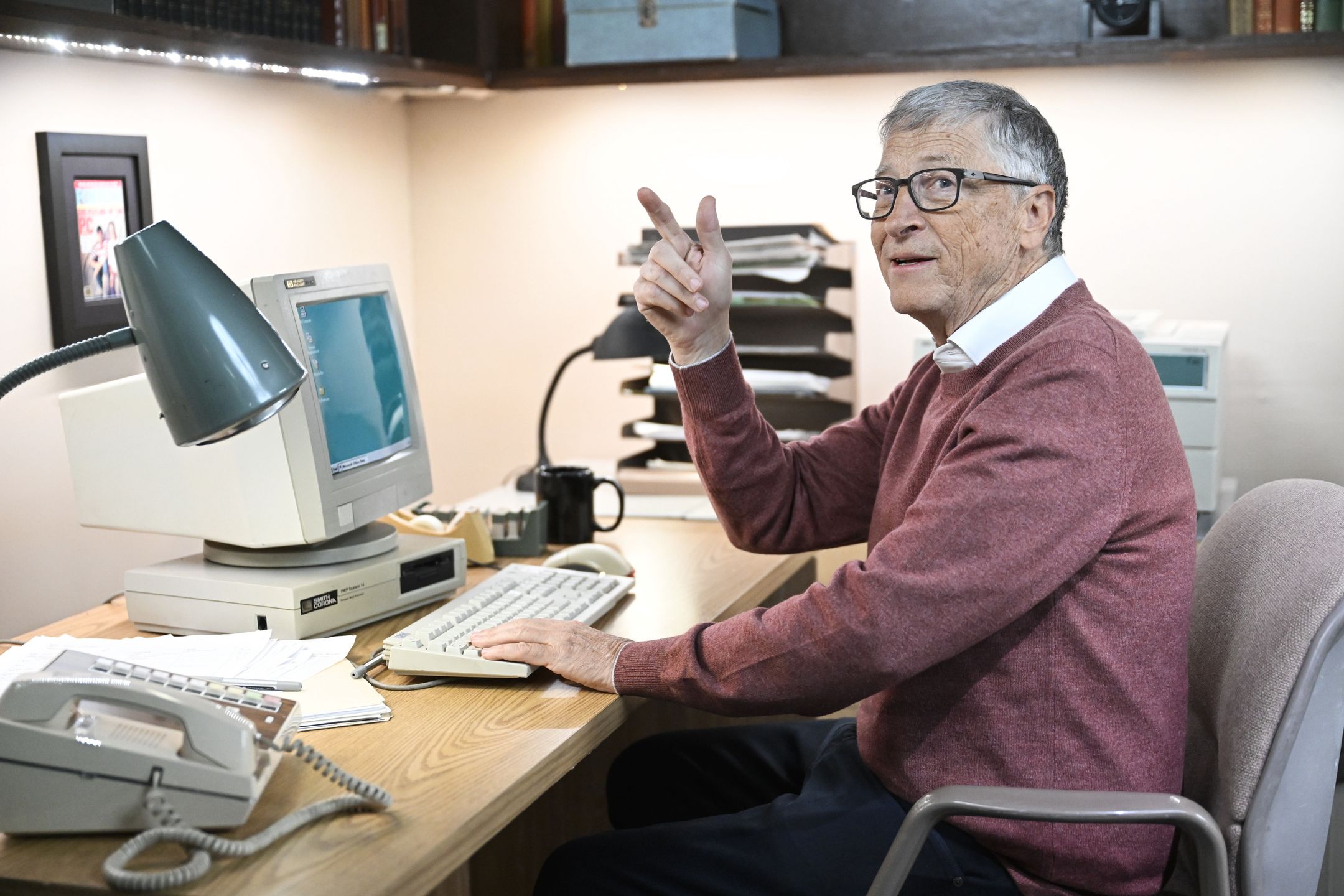 THE TONIGHT SHOW STARRING JIMMY FALLON -- Episode 2090 -- Pictured: Businessman Bill Gates during the "I Could Jump It" sketch on Tuesday, February 4, 2025 -- (Photo by: Todd Owyoung/NBC via Getty Images)