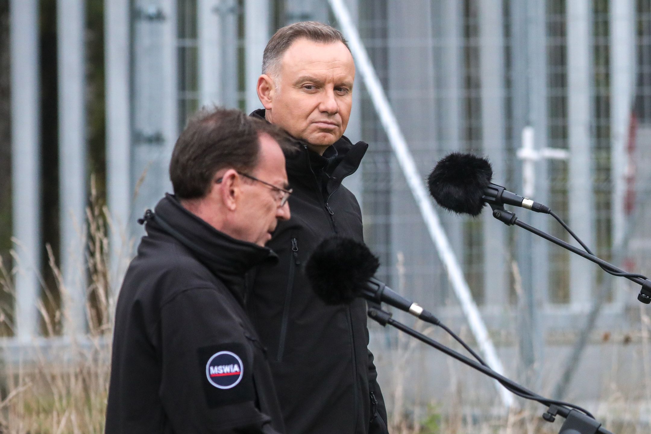 Andrzej Duda i Mariusz Kamiński na granicy polsko-białoruskiej