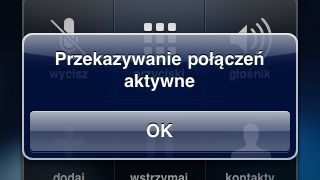 "Przekazywanie połączeń aktywne" - usuwamy komunikat na iOS 4.X 1