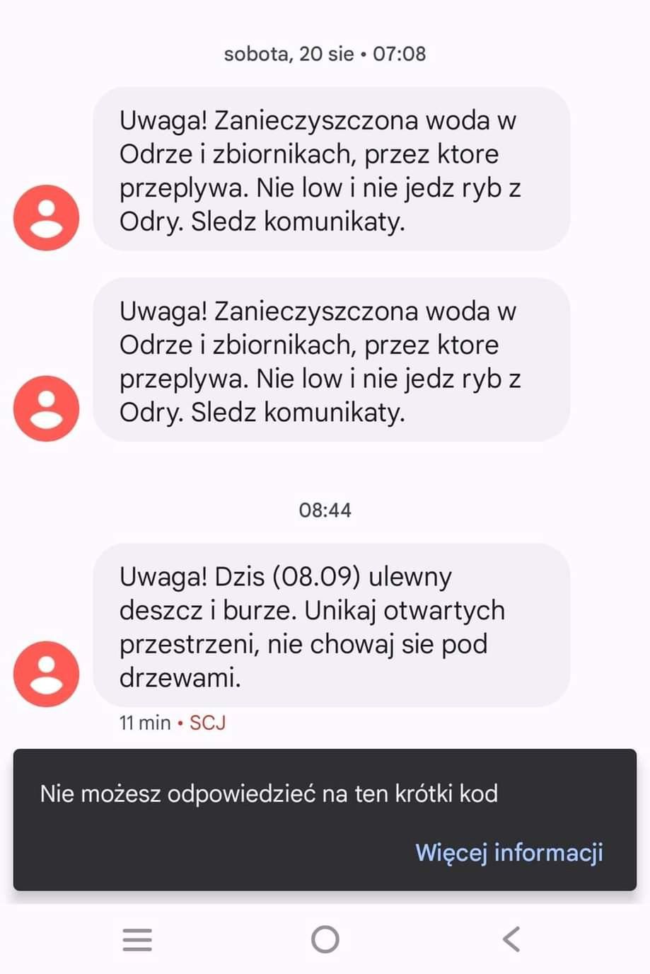 Alerty RCB przyszły zbyt późno