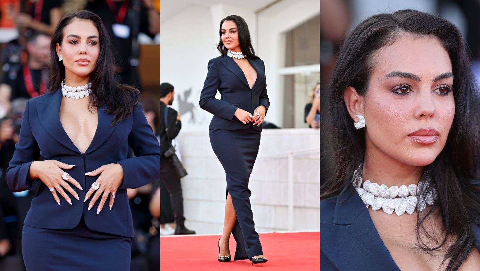 Wystrojona Georgina Rodriguez paraduje po czerwonym dywanie