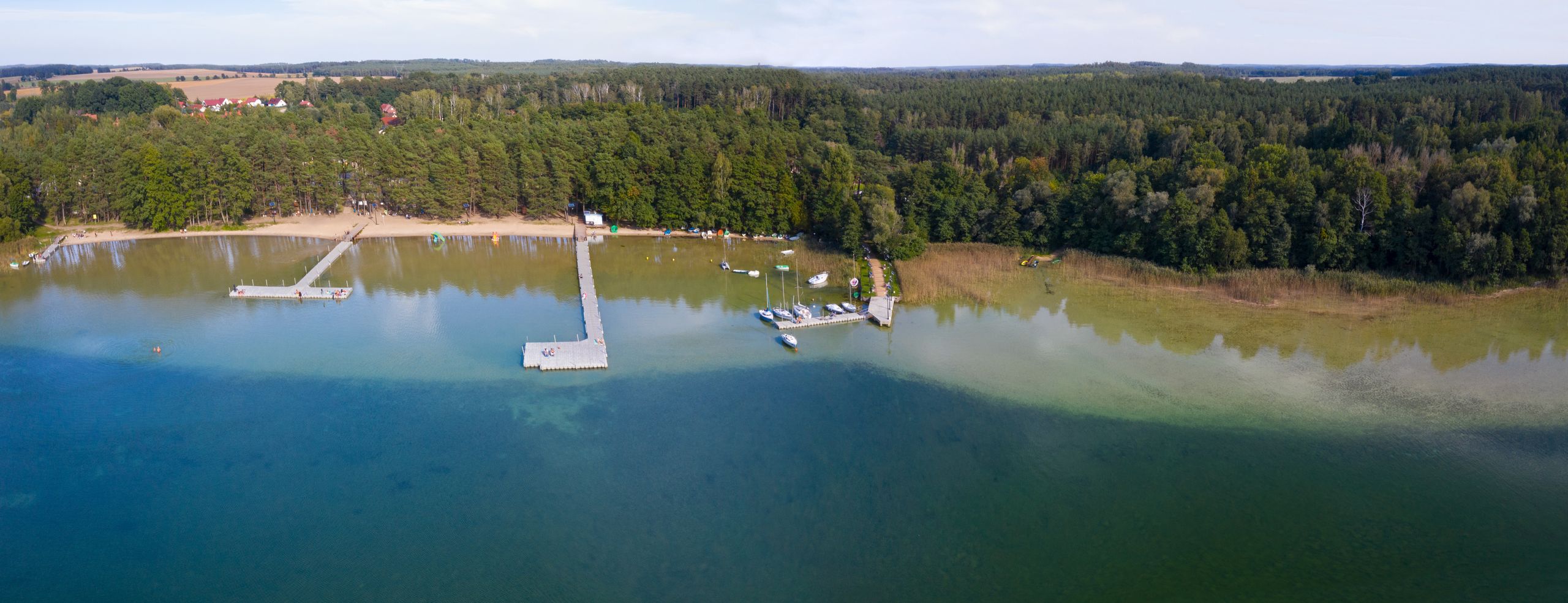 lubikowskie, woda, jezior, pomost, jacht, krajobraz, panorama, panoramiczny, charakter, niebo, lato, morski, plaza, drzew, chmura, wybrzeze, podróż, gras, bory, krajobrazowy, brzeg, europa, polska