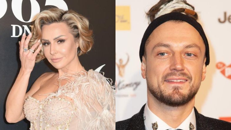 Blanka Lipińska pilnuje Barona na planie "The Voice of Poland"