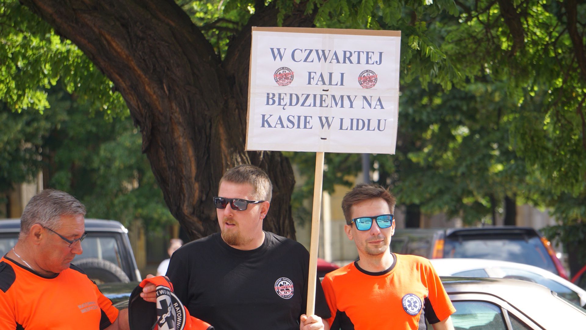 Protest ratowników medycznych w Katowicach 