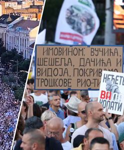 Serbowie protestują. Tłumy zalały ulice Belgradu