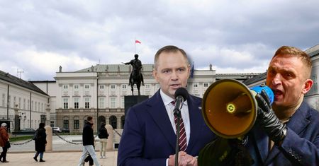 Bąkiewicz chciał "chronić" Nawrockiego. Tak odpowiada Pałac