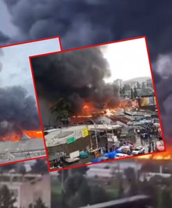 Apokaliptyczne sceny w Tbilisi. Słup dymu nad miastem