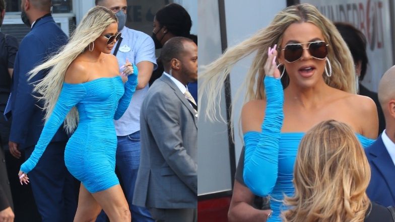 Khloe Kardashian spaceruje w obcisłej mini