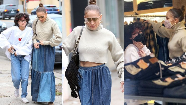 Jennifer Lopez buszuje po sklepach z córką