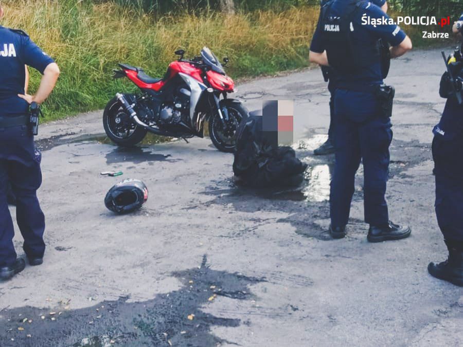 Zabrze. Dramatyczny pościg za motocyklistą, padły strzały