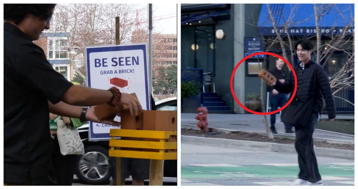 April Fools' stunt turns safety hit: Vancouver pedestrians 'take a brick'