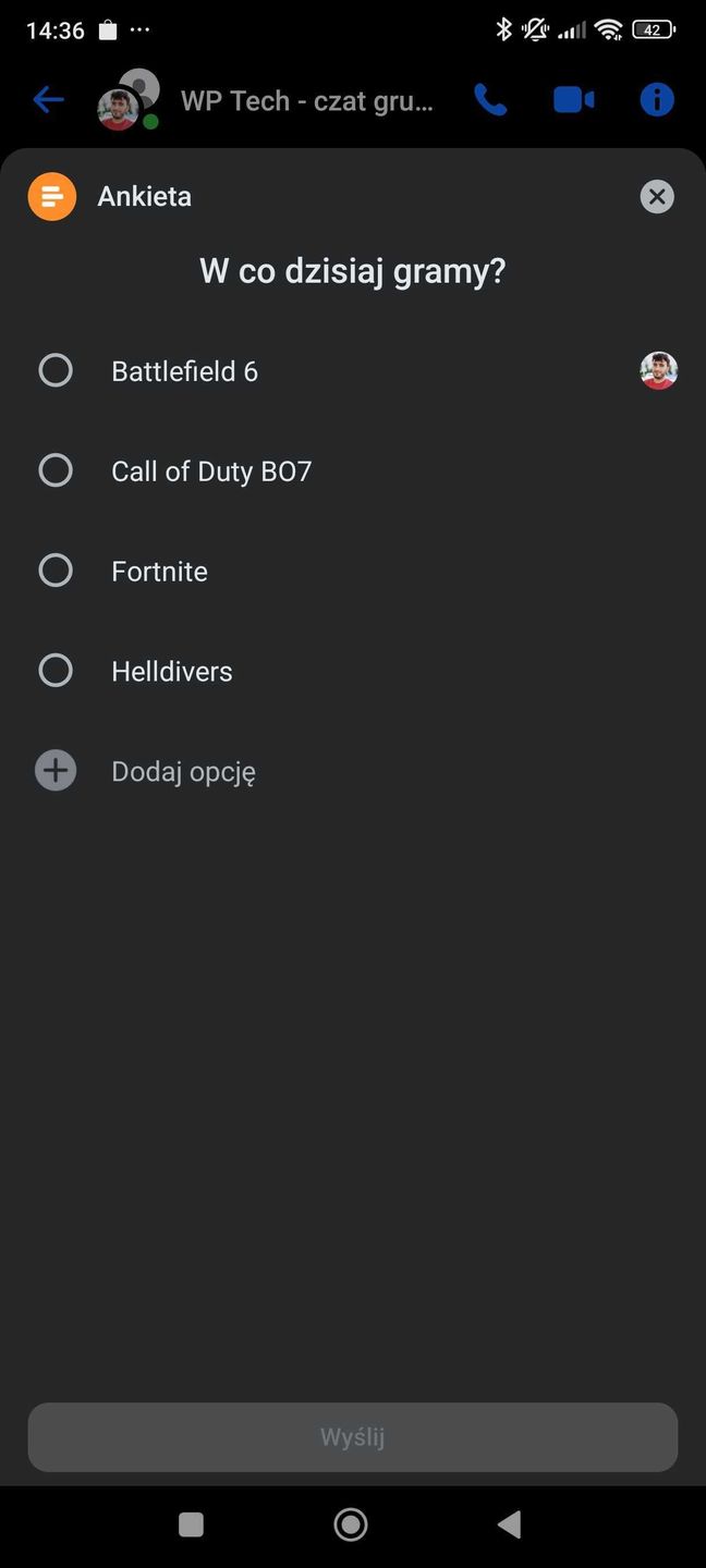 Tworzenie ankiety w Messengerze