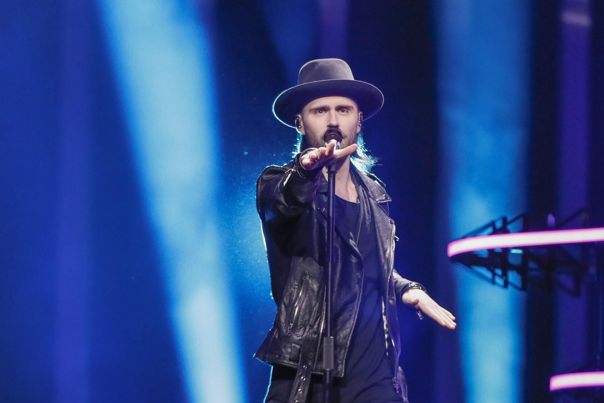 Występ Polski na Eurowizji 2018. Lukas Meijer i Gromee na scenie w Lizbonie