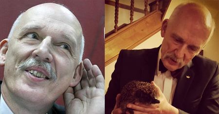 Korwin-Mikke ROZMAWIA Z JEŻEM: "Nie bój się, rozwijaj się, rozwijaj, nic ci nie zrobię"