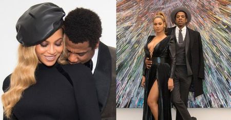 Wystrojona Beyonce wspiera męża na imprezie w Nowym Jorku. Seksowna? (FOTO)