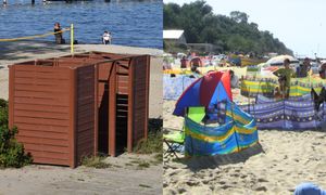 Po niestosownym zachowaniu turystów zamknięto przebieralnie na plaży w Rewalu