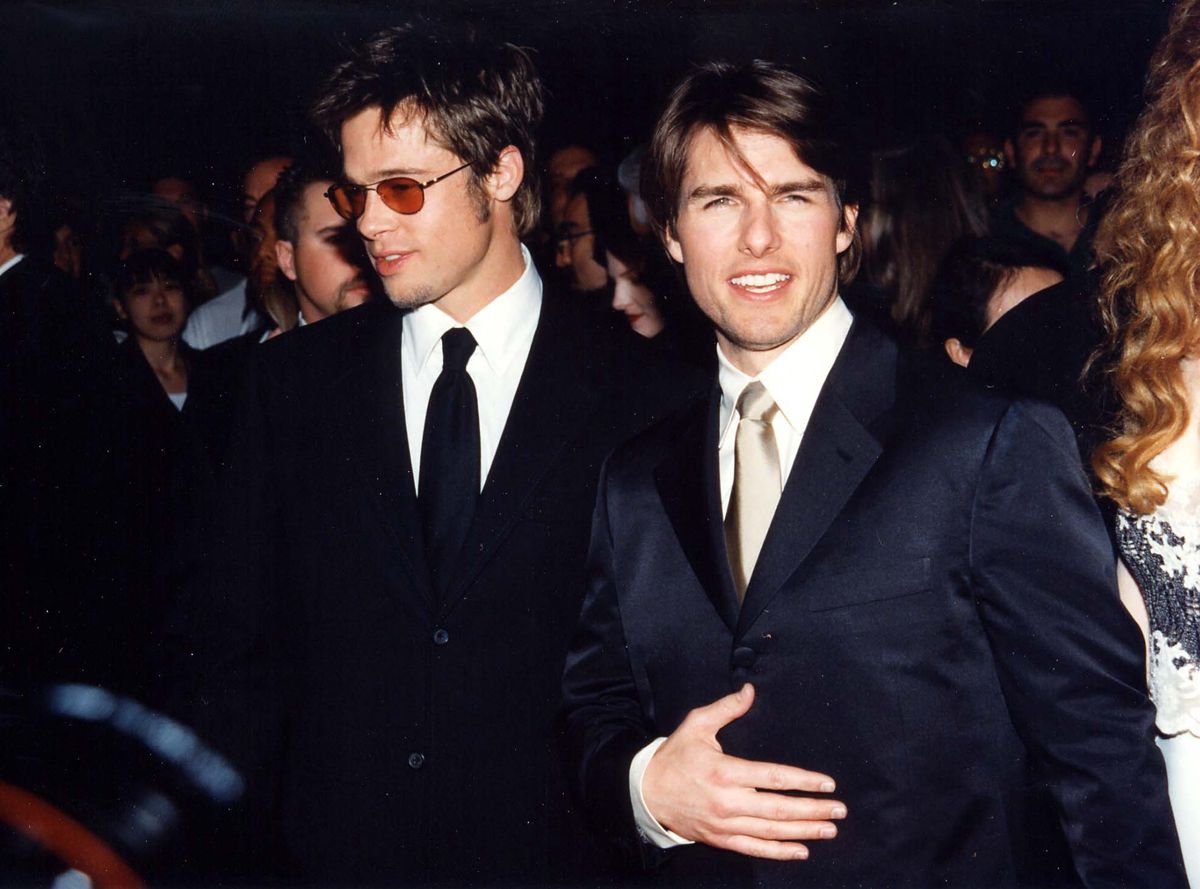 Brad Pitt i Tom Cruise na rozdaniu nagród w 1998 r.