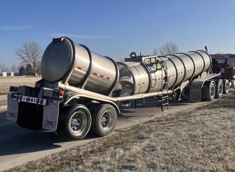 The trailer was damaged as a result of implosion.