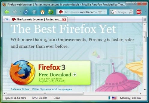 Lepiej wyglądający interfejs Firefoksa 3 w Windows Vista 3