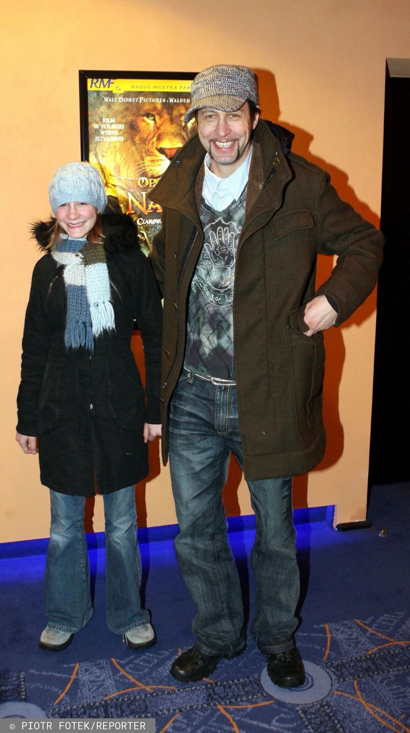 Szymon Majewski z córką (2006 r.)